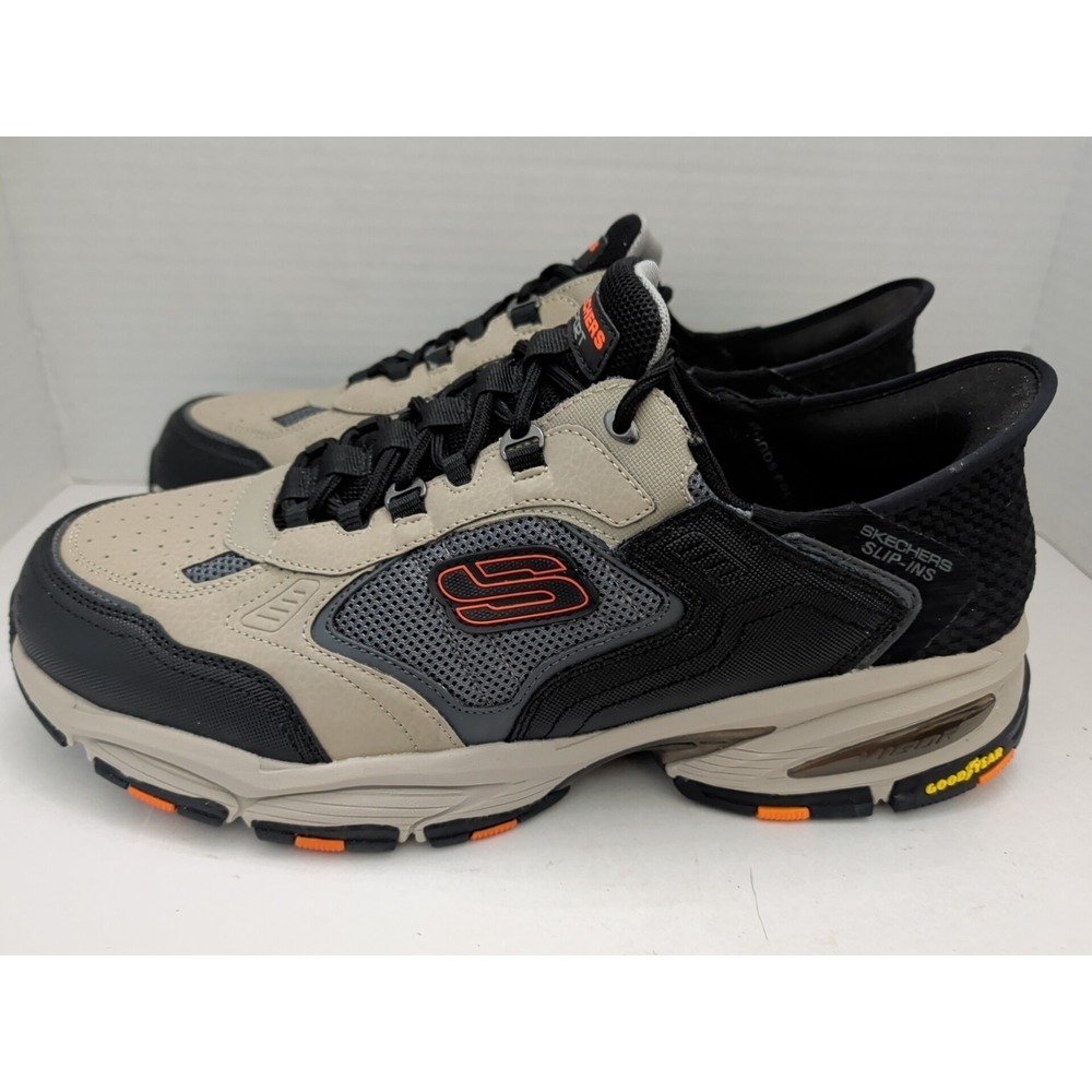Skechers Men's Vigor 3.0 Hands Free Slip In Shoes Taupe Blk Goodyear Sz 14 EW - Picture 6 of 10